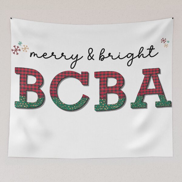 Item preview, Merry and Bright BCBA, Christmas Behavior Analyst Sticker designed and sold by VisionaryABA.