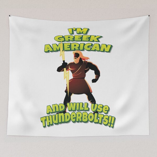 Item preview, I'm Greek American And Will Use Thunderbolts!! Zeus Greek God designed and sold by WordsGamersUse.