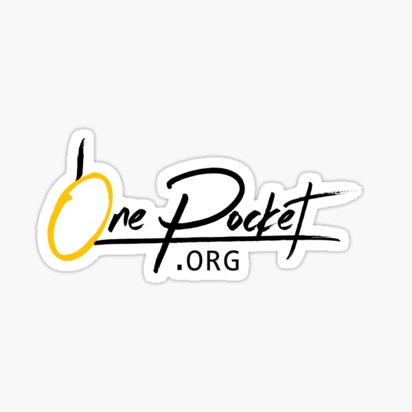 OnePocket.org Logo on White Background Sticker