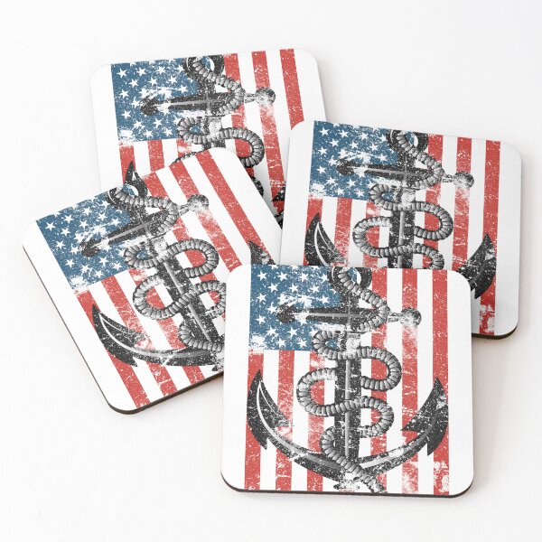 Artikelvorschau, Distressed Vintage American USA Flag Shirt, Anchor Boating Shirt, patriotisches T-Shirt, USA Boating Shirt, Constitution Herren T-Shirt entworfen und verkauft von CatchUriDesigns.