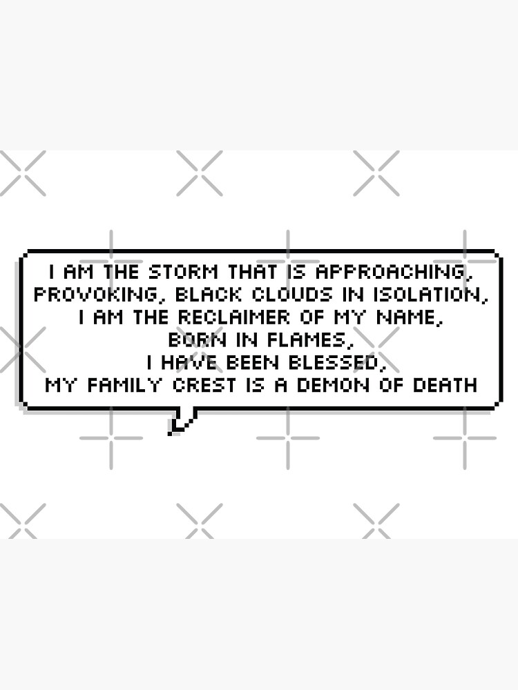 I Am The Storm That Is Approaching Pixel Speech Bubble Photographic Print  for Sale by Meltey