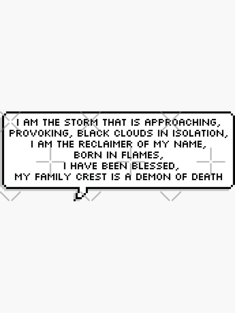 I Am The Storm That Is Approaching Pixel Speech Bubble Photographic Print  for Sale by Meltey