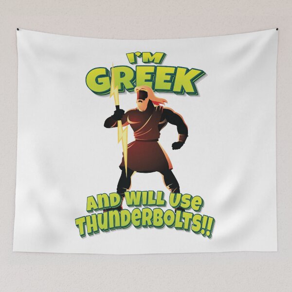 Item preview, I'm Greek And Will Use Thunderbolts!! Zeus Greek God designed and sold by WordsGamersUse.