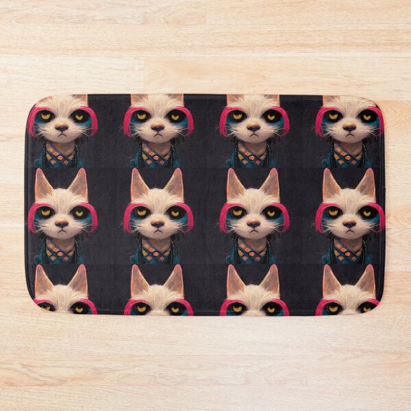 Item preview, Rock Cat with Pink Eyelashes designed and sold by bradzangwill.