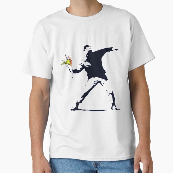 Item preview, Banksy Flower Throw designed and sold by Yseey.