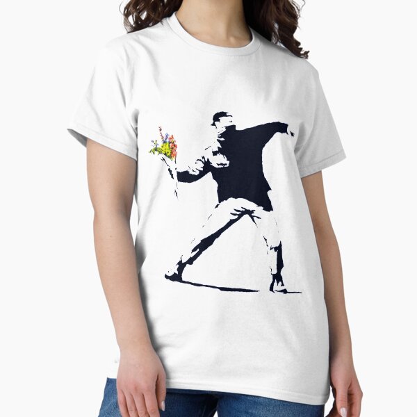 Vista previa del artículo con la obra «Tiro de flores Banksy», diseñado y vendido por Yseey.