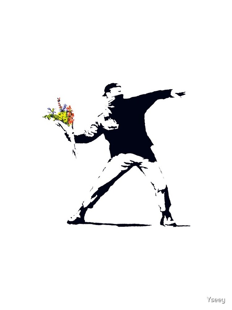 "Banksy Flower Throw" iPhone Case & Cover by Yseey | Redbubble