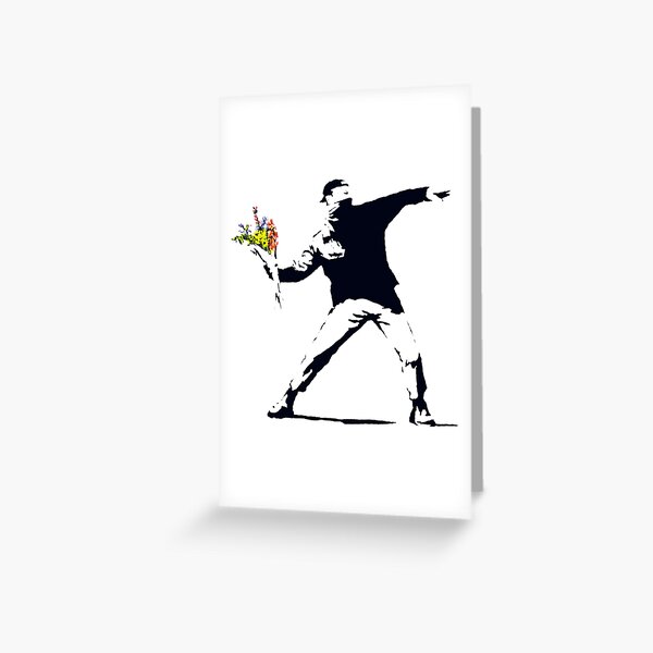 Item preview, Banksy Flower Throw designed and sold by Yseey.