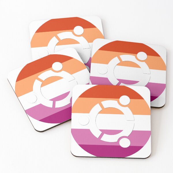 Aperçu de l'œuvre Ubuntu Logo fierté lesbienne créée et vendue par thelizzerd.