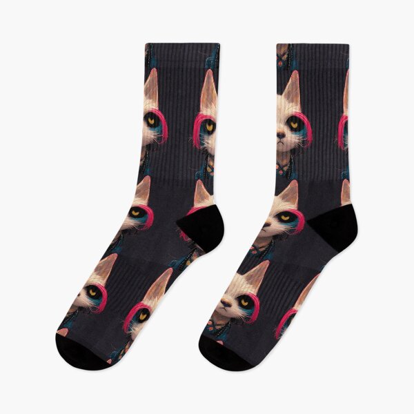 Item preview, Rock Cat with Pink Eyelashes designed and sold by bradzangwill.
