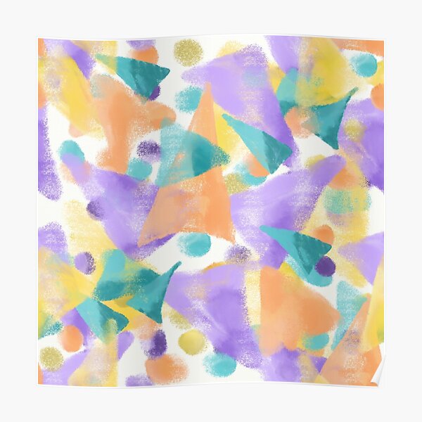 Triangles Galore Pastel Poster