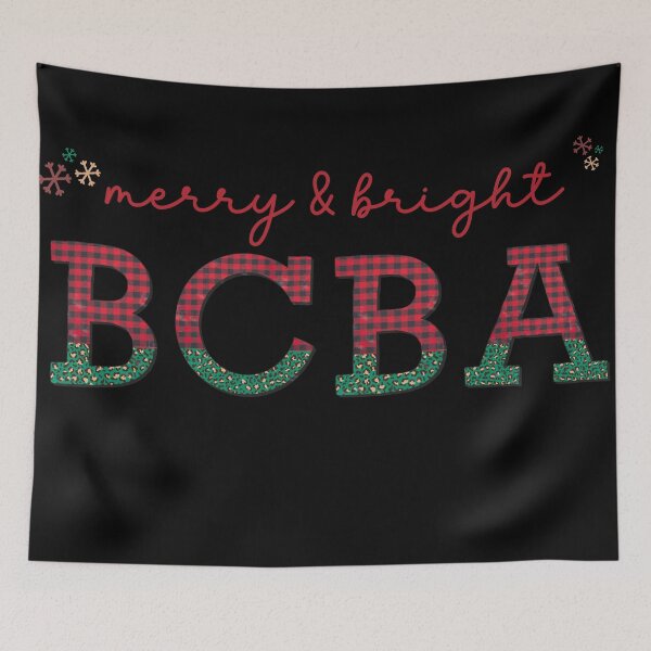 Item preview, Merry and Bright BCBA, Christmas Behavior Analyst Sticker designed and sold by VisionaryABA.