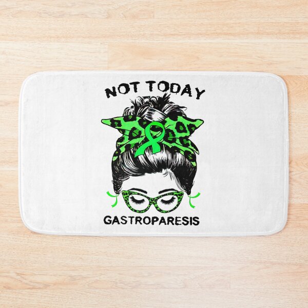 Item preview, Not Today Gastroparesis Warrior Awareness Messy Bun designed and sold by TaraxDoolittle.