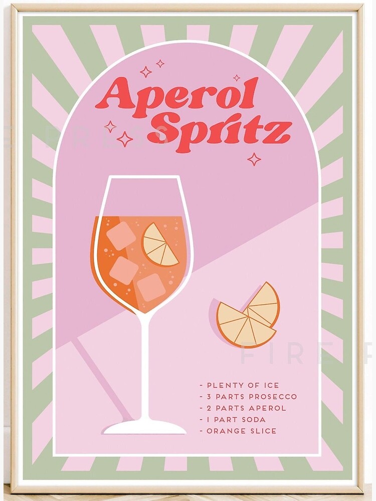 Aperol Spritz Glass Machine Embroidery Design 