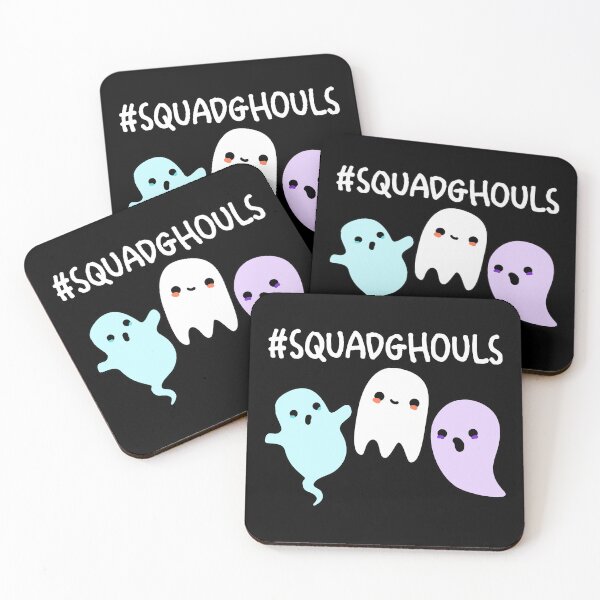 Item preview, Squad Ghouls Funny Halloween Ghost Puns (Dark BG) designed and sold by punnybone.