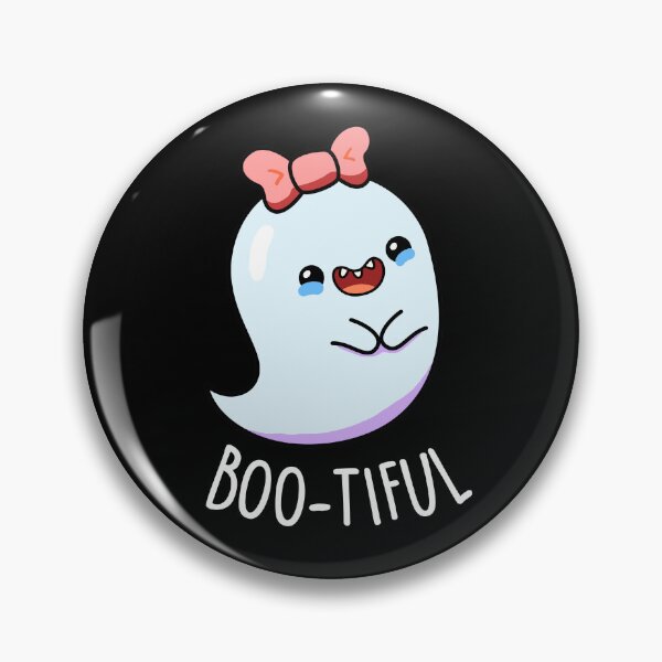 Item preview, Bootiful Funny Girly Halloween Ghost Puns (Dark BG) designed and sold by punnybone.