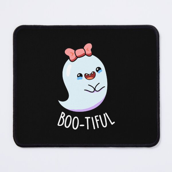 Item preview, Bootiful Funny Girly Halloween Ghost Puns (Dark BG) designed and sold by punnybone.