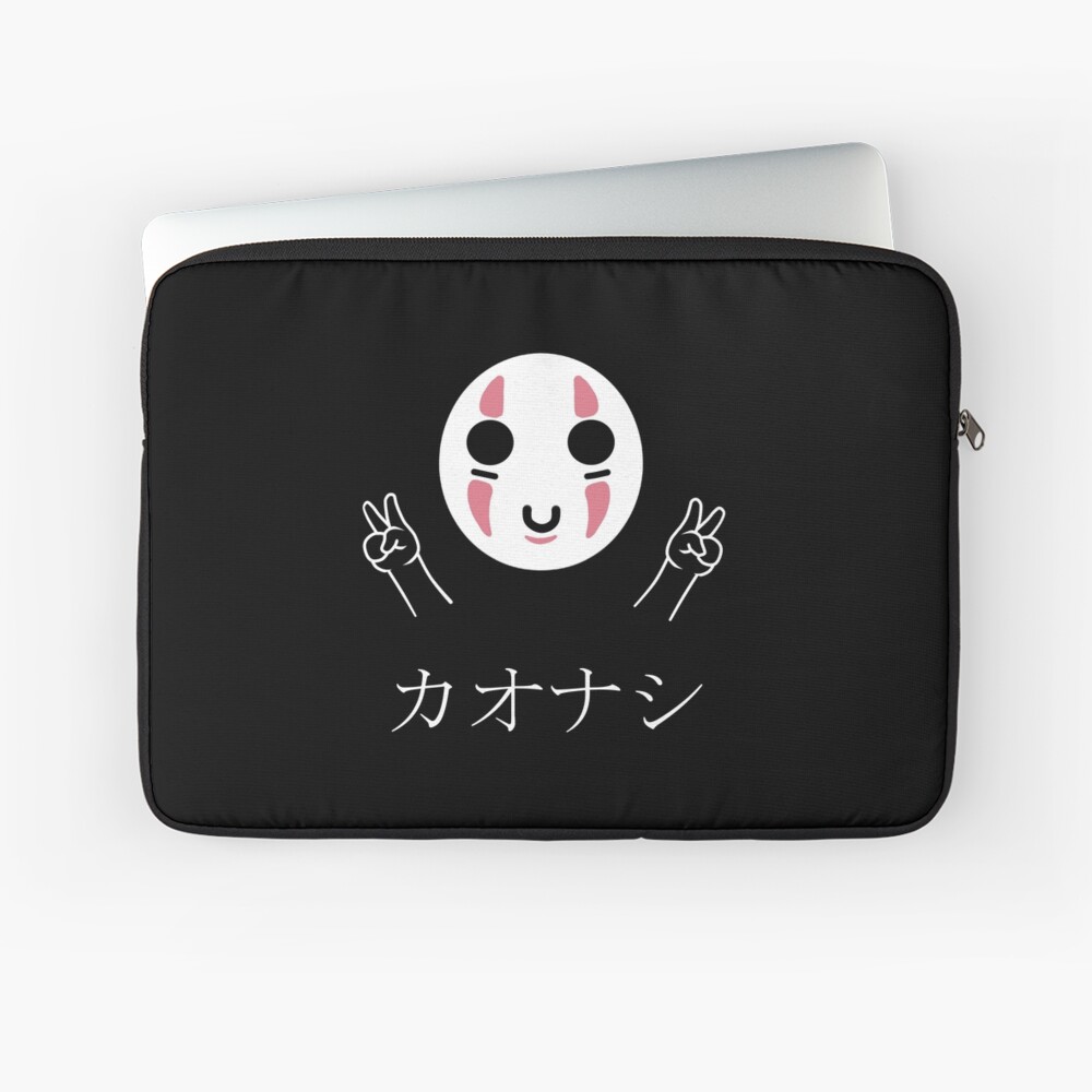 No Face Peace Signs Studio Ghibli Spirited Away Kaonashi カオナシ Laptop Sleeve By Channao Redbubble