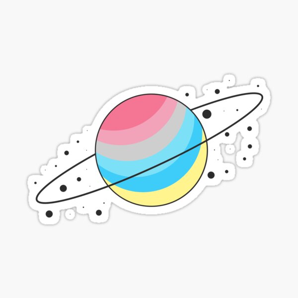Genderflux Pride Planet Sticker