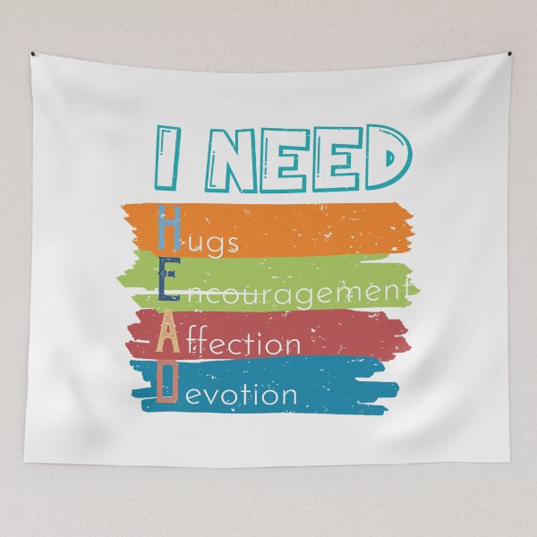 Item preview, I Need Head Hugs Encouragement Affection Devotion designed and sold by JenTrinhArt.