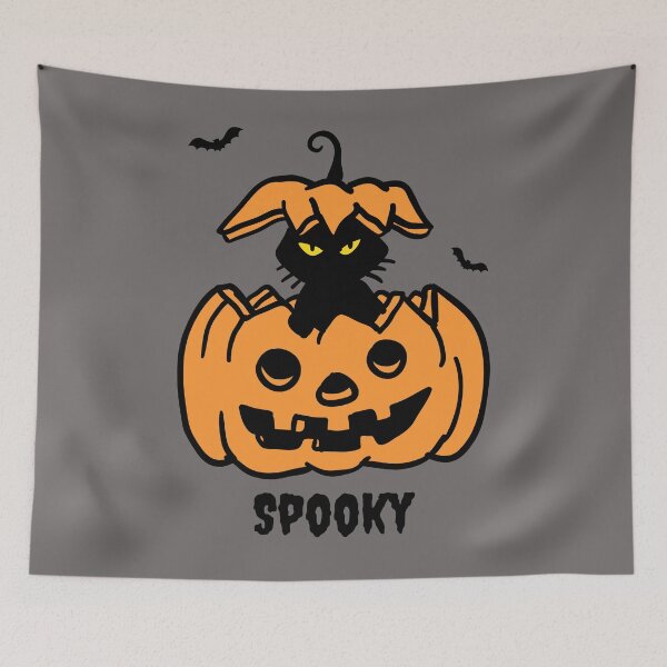 Item preview, Spooky Grouchy Cat in a Pumpkin designed and sold by SushiAnn.