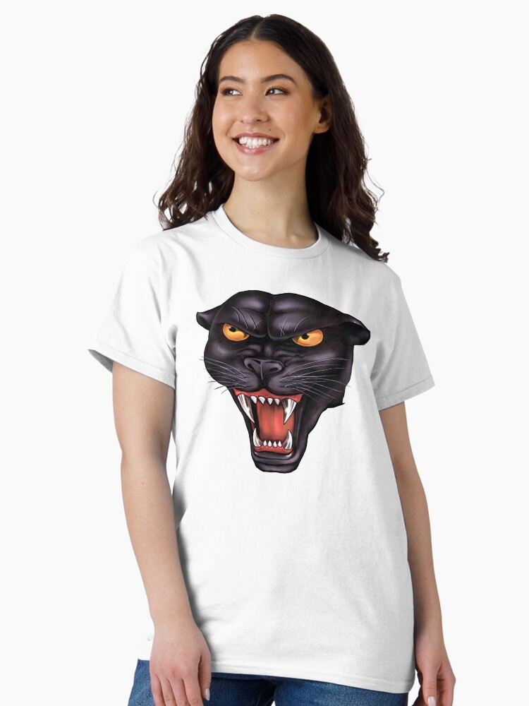 Thumbnail 2 of 7, Classic T-Shirt, Rowdy Panther Head designed and sold by mgo5.
