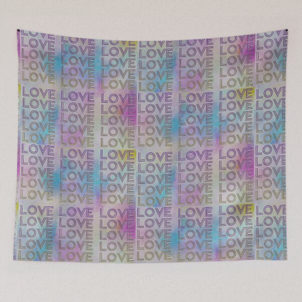 Item preview, love,repeatedly Lettering,pastel colored watercolor painting,violet designed and sold by zzzozzo.