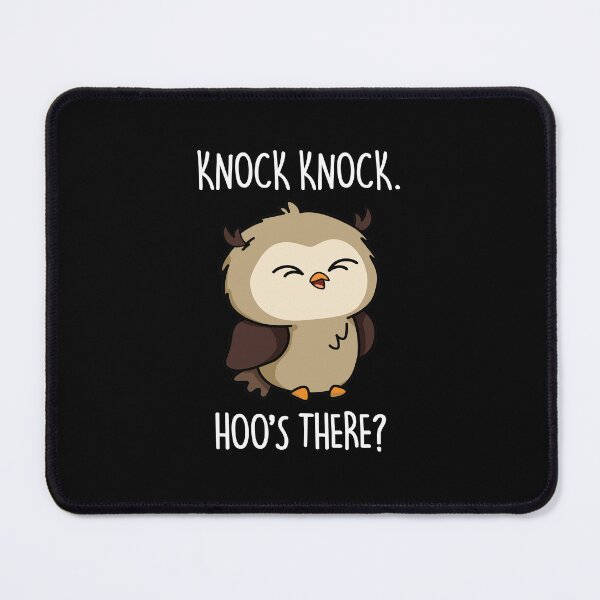 Item preview, Knock Knock Hoos There Funny Owl Puns (Dark BG) designed and sold by punnybone.