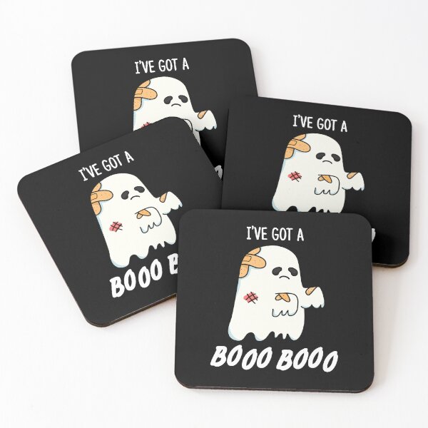 Item preview, I've Got A Boo Boo Funny Halloween Ghost Puns (Dark BG) designed and sold by punnybone.