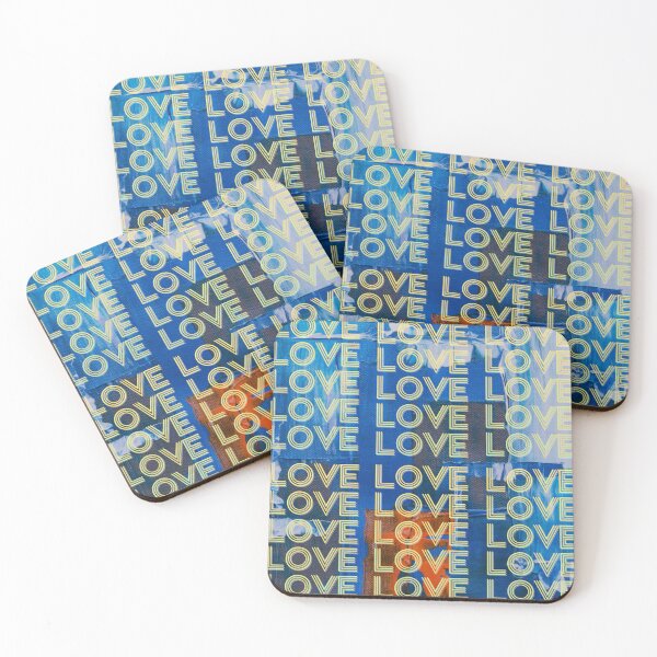 Item preview, love,repeatedly Lettering,blue-colored painting,vivid colors designed and sold by zzzozzo.