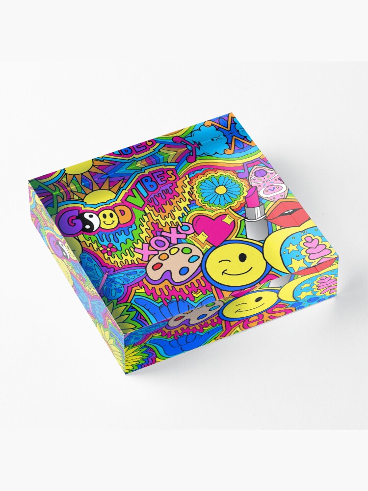 Alternate view of Hippie Vibes Acrylic Block