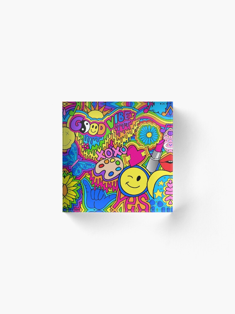 Alternate view of Hippie Vibes Acrylic Block