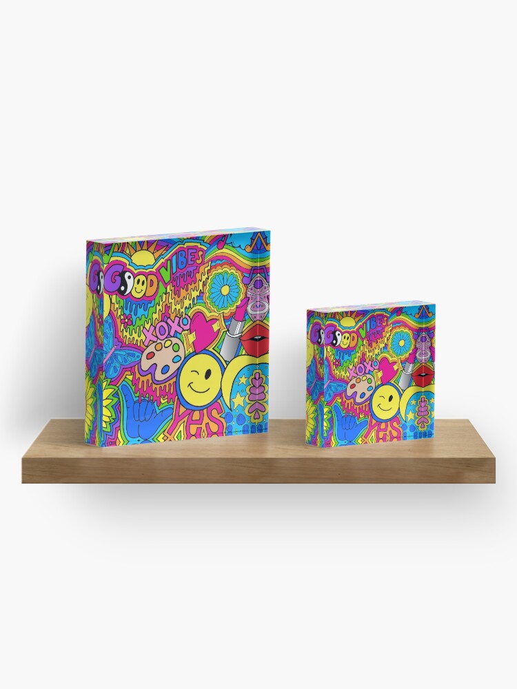 Alternate view of Hippie Vibes Acrylic Block