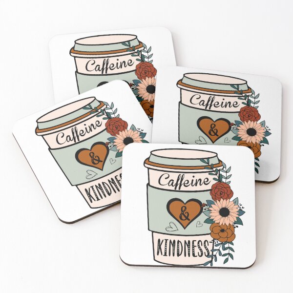Item preview, Caffeine & Kindness, positive vibes, coffee designed and sold by andieartco.