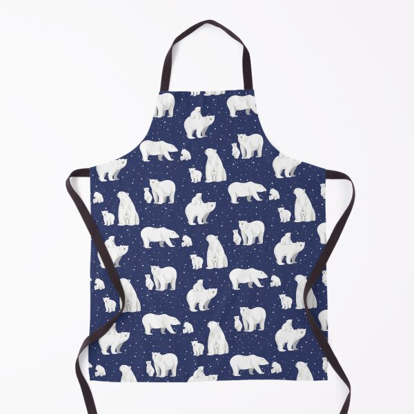 Item preview, Winter Polar Bears and Stars on Navy designed and sold by BexMorleyArt.