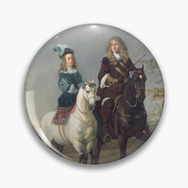 Item preview, Lady and Gentleman on Horseback Aelbert Cuyp designed and sold by OldTimeArt.