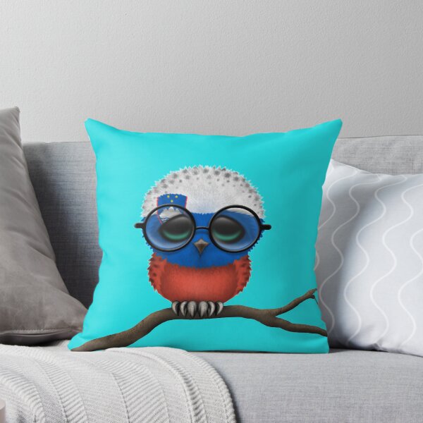 Item preview, Nerdy Slovenian Baby Owl on a Branch designed and sold by JeffBartels.