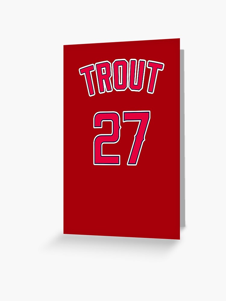 Mike Trout Jersey  Greeting Card for Sale by athleteart20