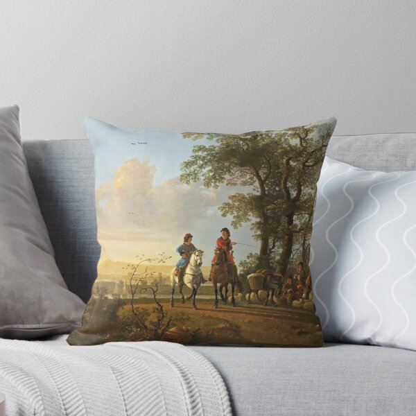 Aperçu de l'œuvre Cavaliers et bergers avec bétail Aelbert Cuyp créée et vendue par OldTimeArt.