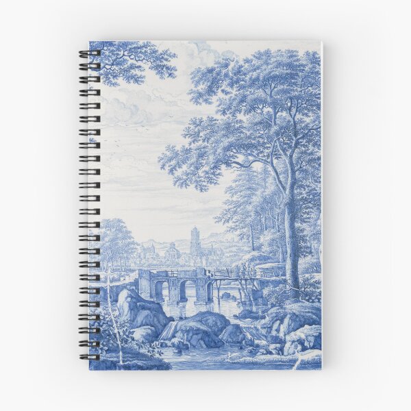 Item preview, Blue Toile French Blue and White Coastal Grandmother Grandmillenial Design Vintage Antique Artwork Art Print of a Painting designed and sold by chillchar1234.
