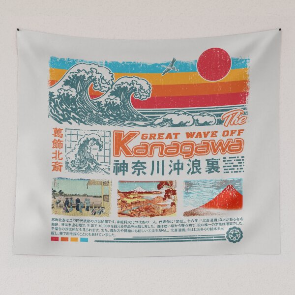 Item preview, The Great Wave Off Kanagawa NewRetrowave designed and sold by JDM Guyvit.