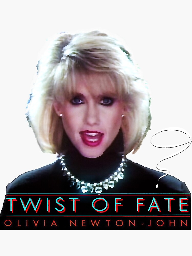 Twist Of Fate Movie Olivia Newton John "Twist Of Fate Olivia Newton-John John Travolta 1983 movie" Sticker for