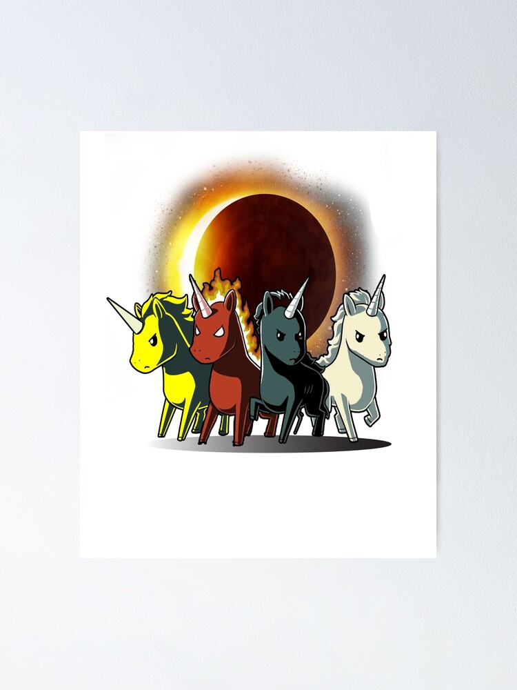 Alternate view of Four Unicorns horsemen Of The Apocalypse Poster