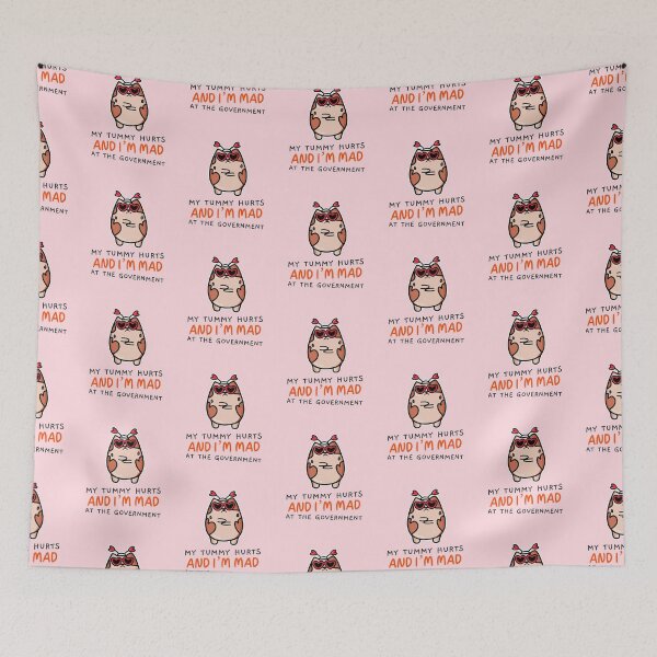 Item preview, My tummy hurts and i'm mad at the government hamster designed and sold by KonichiwaCutie.