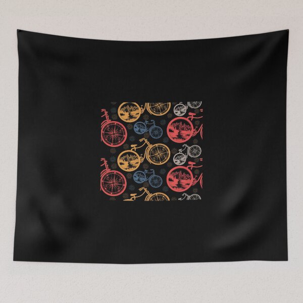 Item preview, Vintage Multicolor Mountain And Compass As Bicycle Wheels Sticker designed and sold by flvbelgrace.