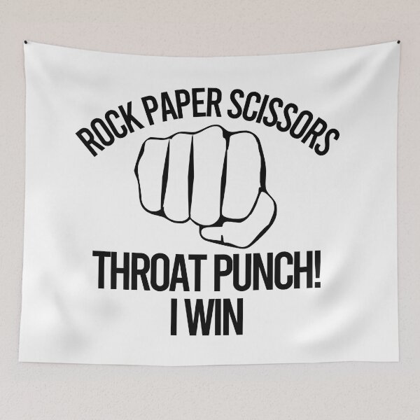 Item preview, Rock Paper Scissors Throat Punch I Win designed and sold by Color-Sparkle.