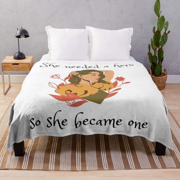 Item preview, She Needed a Hero so she became one black text designed and sold by SushiAnn.