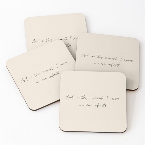 Item preview, And in this moment, I swear, we are infinite - The Perks of Being a Wallflower (2012) Quote designed and sold by bubblytank.