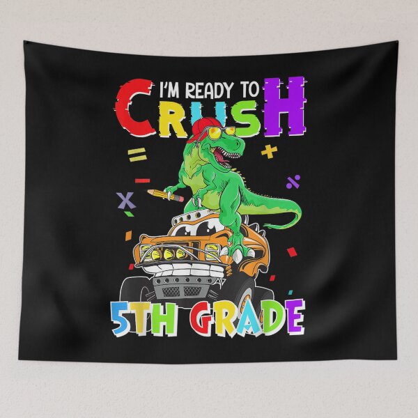 Item preview, Kids I'm Ready To Crush 5th Grade Dinosaur Monster Trucks  designed and sold by scirarmav.