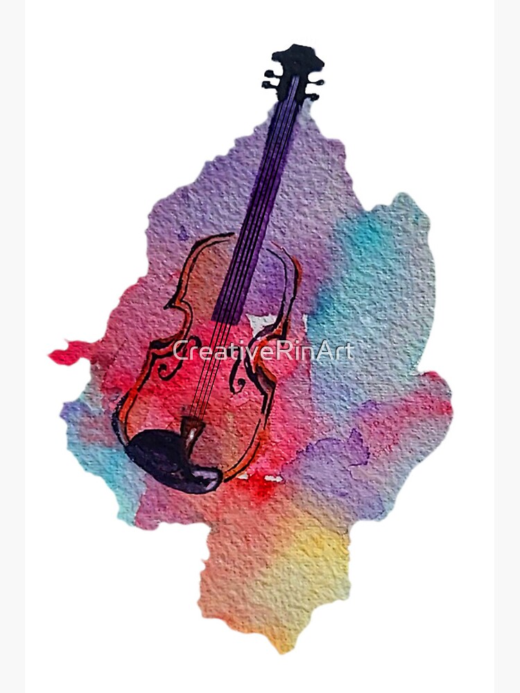 Watercolor Violin | Art Board Print